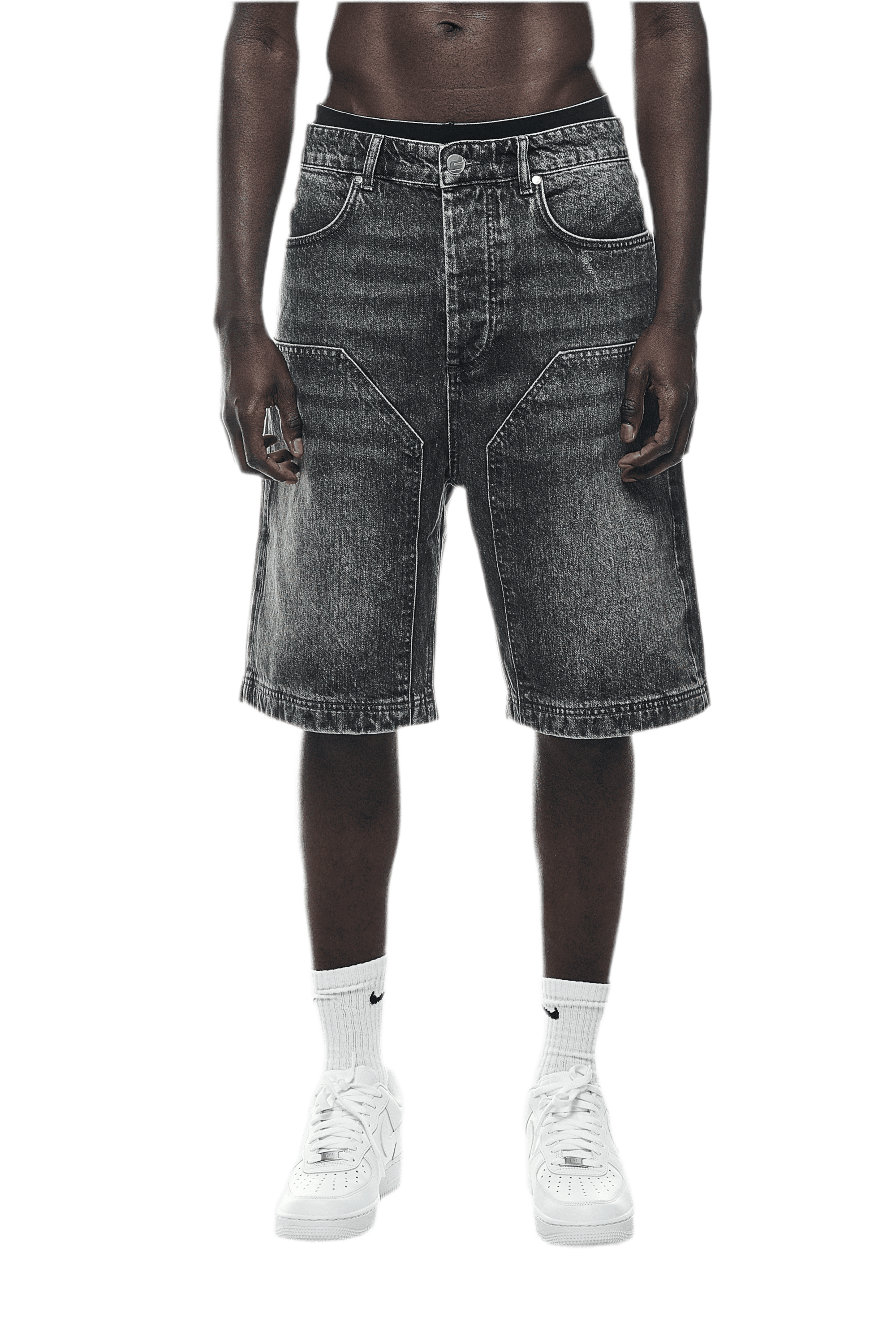 DENIM SHORT GREY