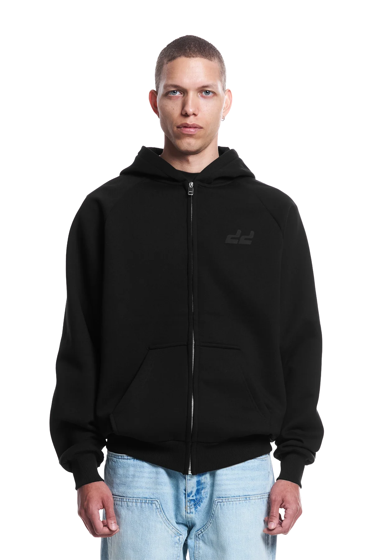 Masked Zipper Black