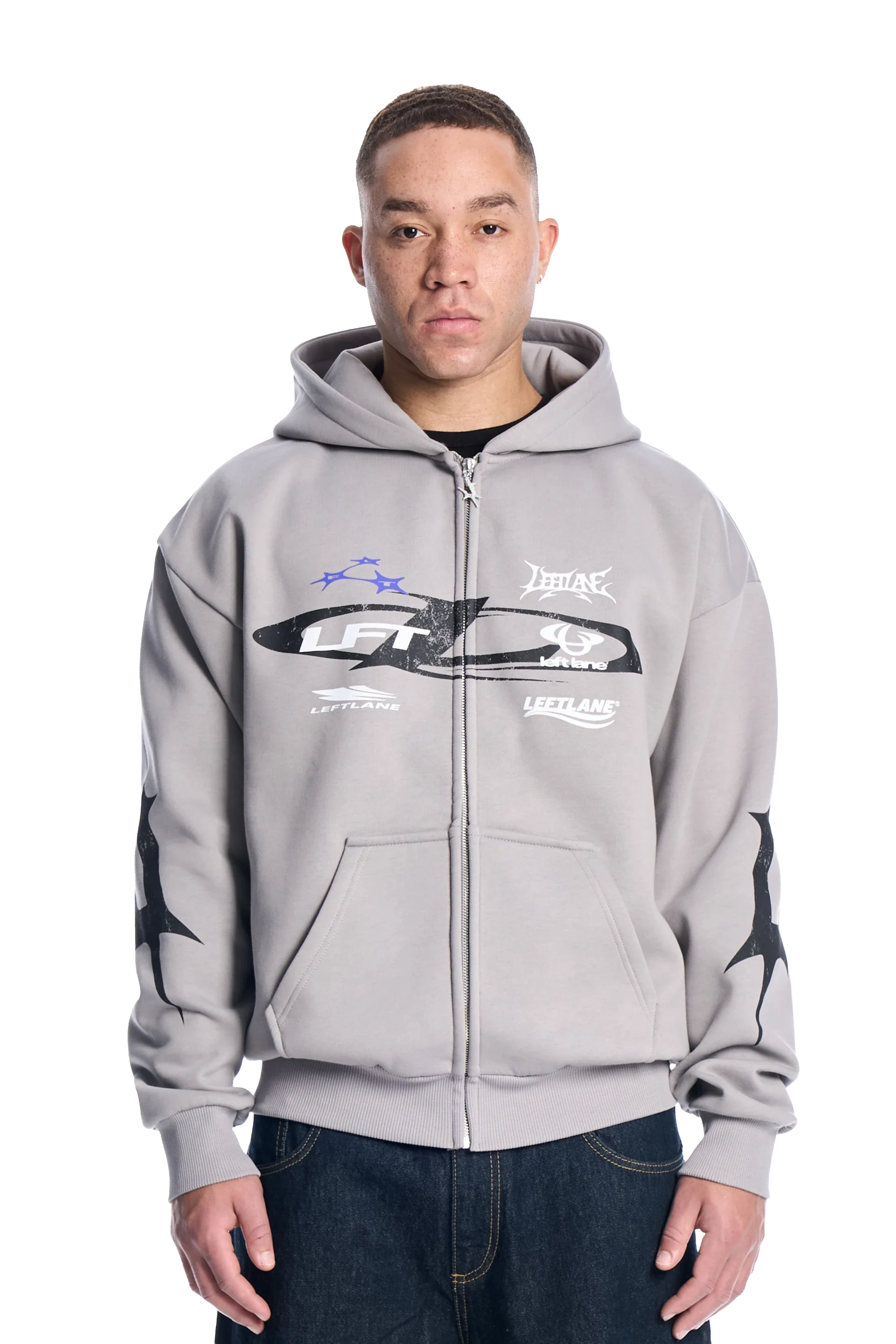 Racing Zipper Frosted Grey