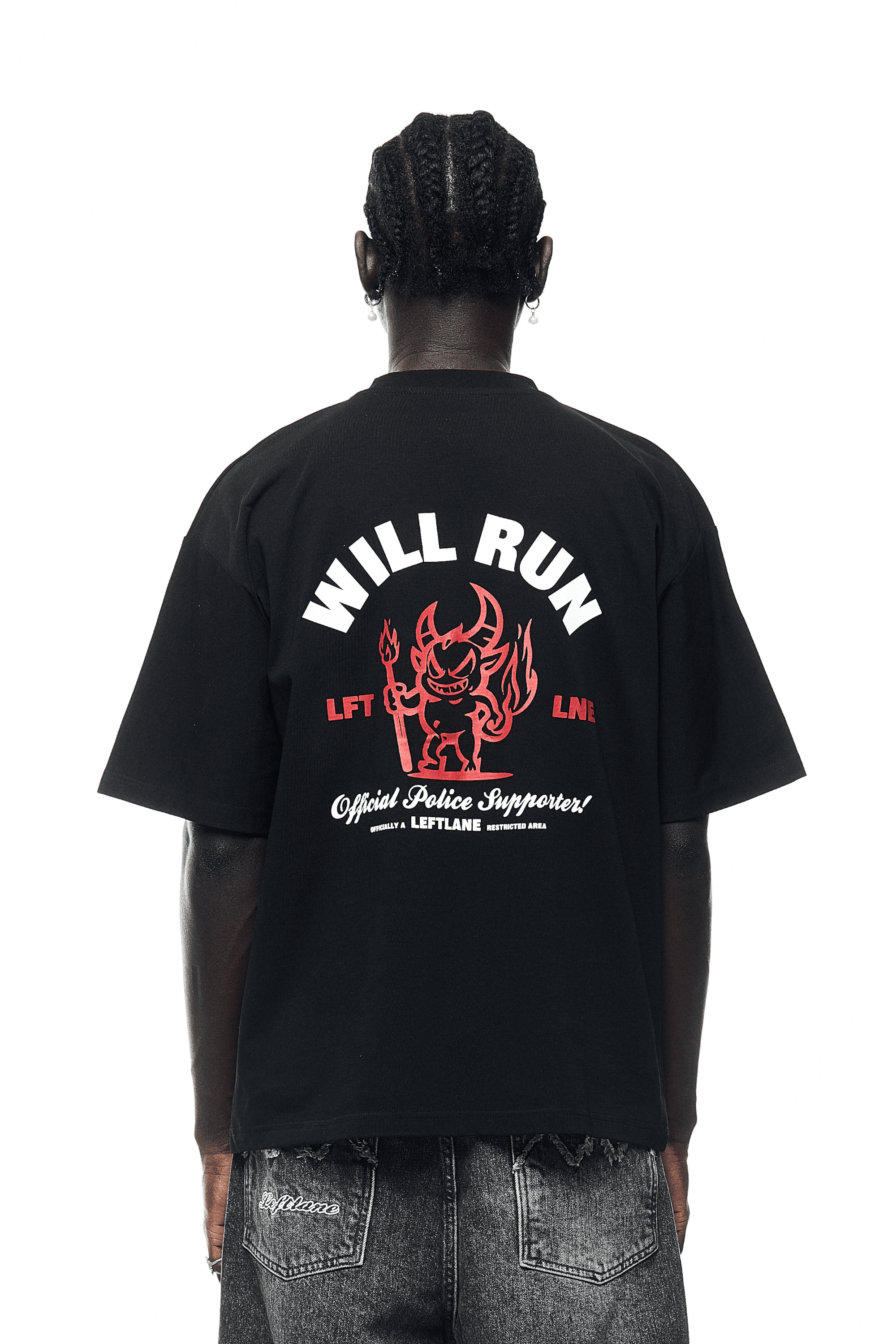 VALLAD ITEM TEE BLK〈L〉 DEVIL RUN BLACK TEE