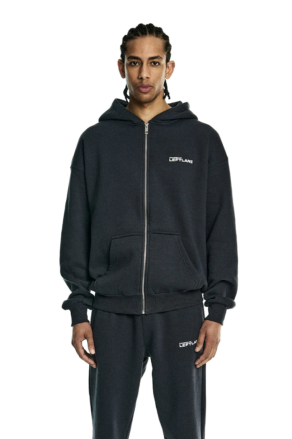 Basic Zipper Dark Grey