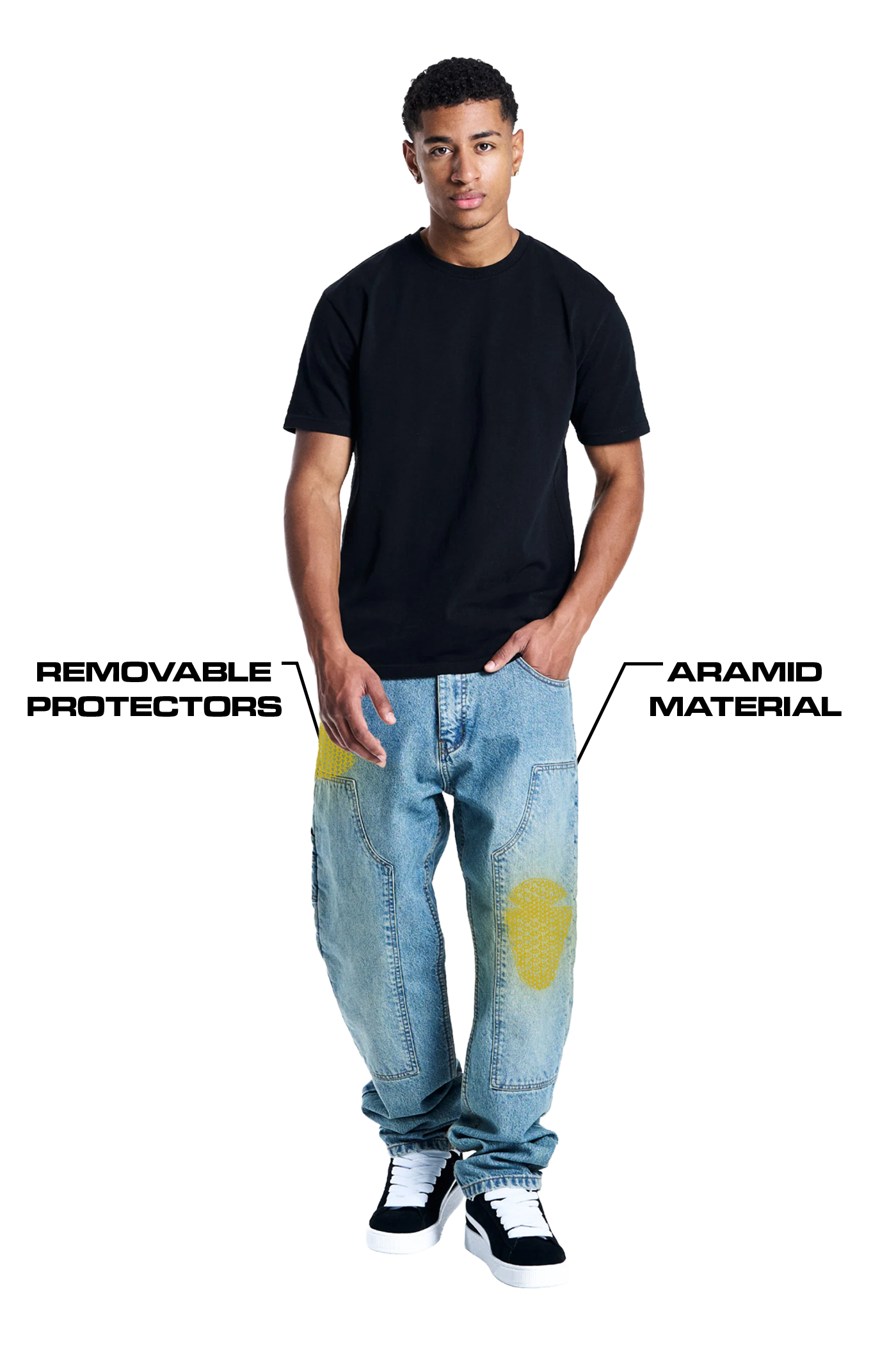 Aramid Jeans Carpenter Stone Washed Blue