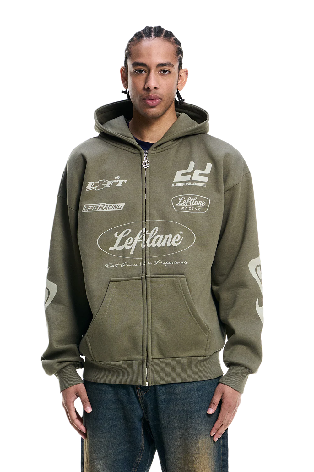 Racing Zipper Shadow Green