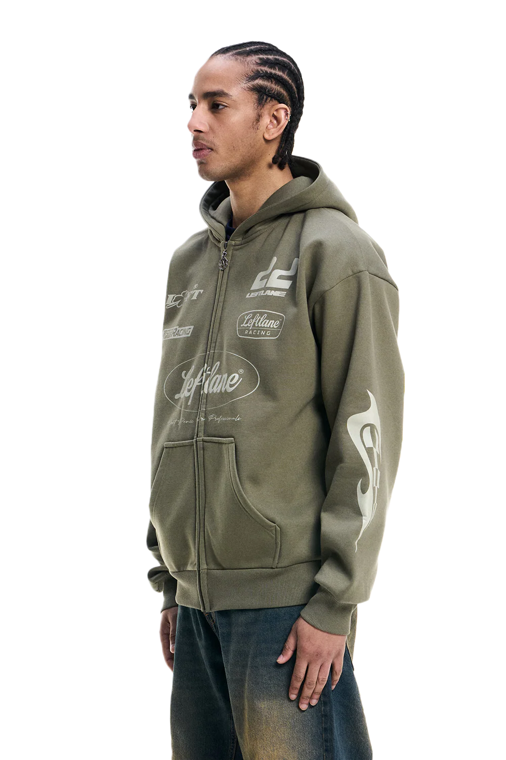 Racing Zipper Shadow Green