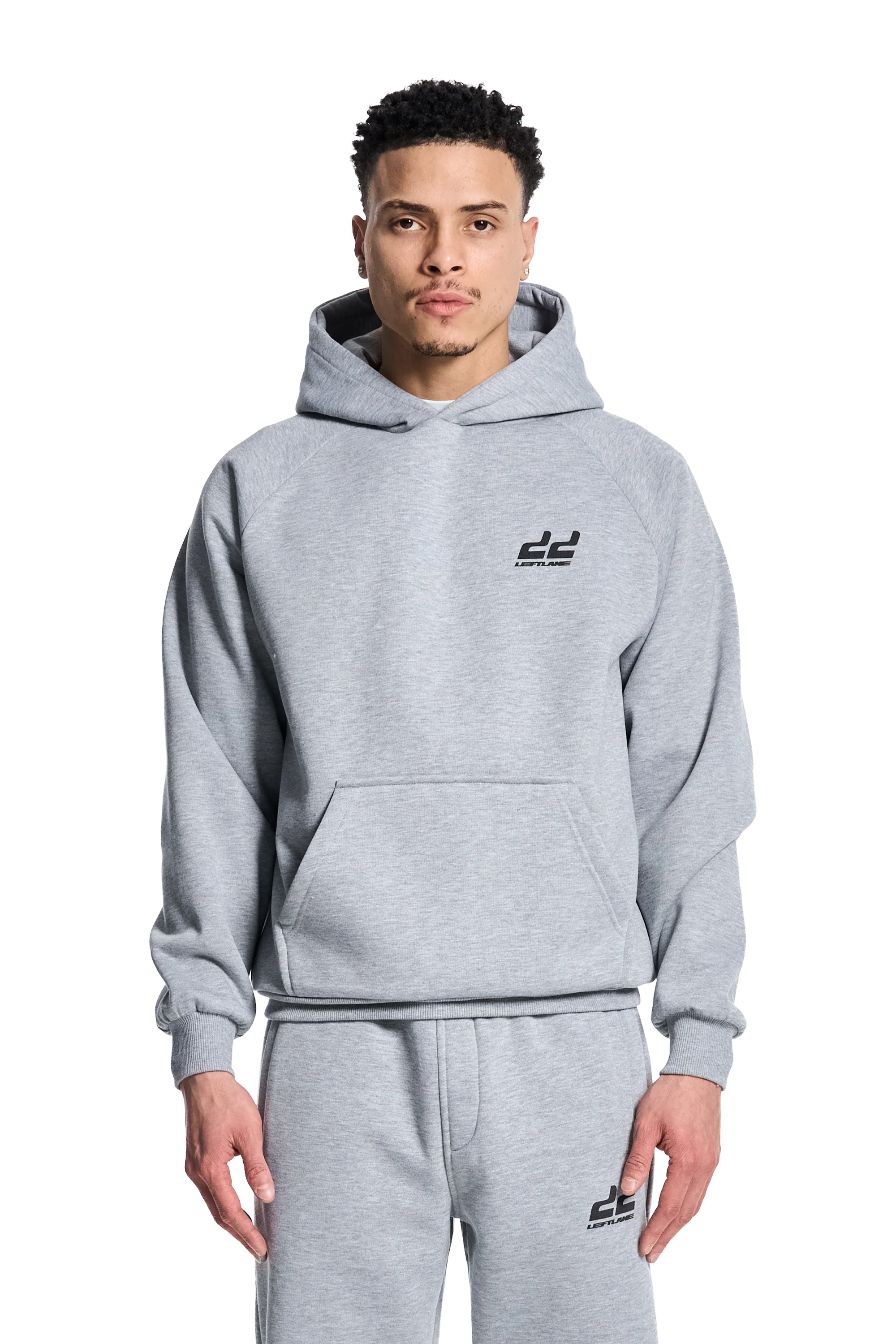 Basic Hoodie Grey Melange V2
